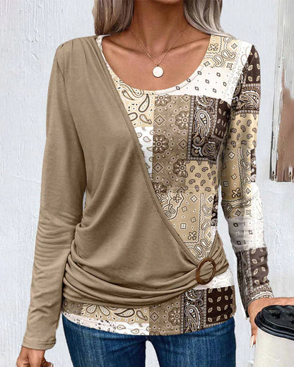 Serena - Langarmshirt mit Paisley-Print