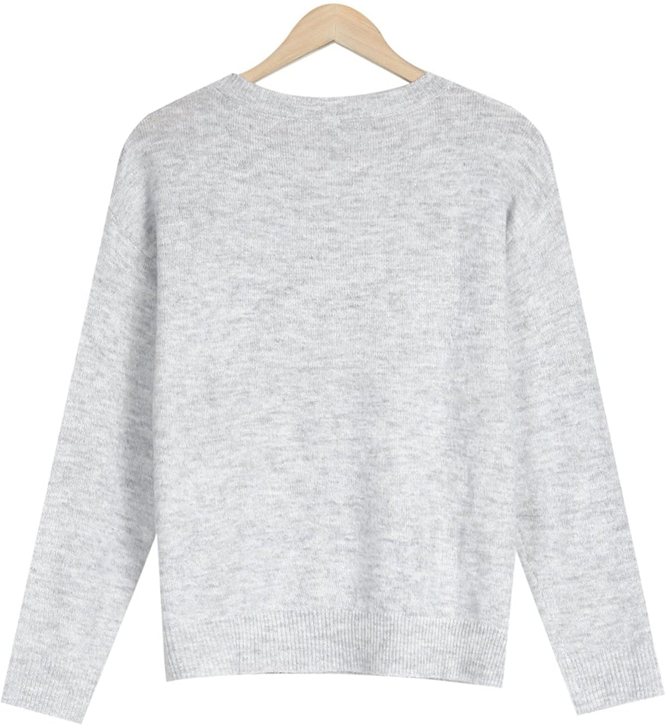 Thekla® | Klassischer grauer Pullover mit Knopfverschluss 'Grey Days'