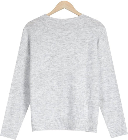 Thekla® | Klassischer grauer Pullover mit Knopfverschluss 'Grey Days'