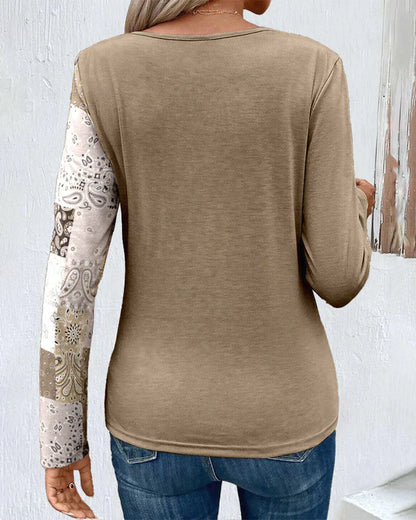 Serena - Langarmshirt mit Paisley-Print