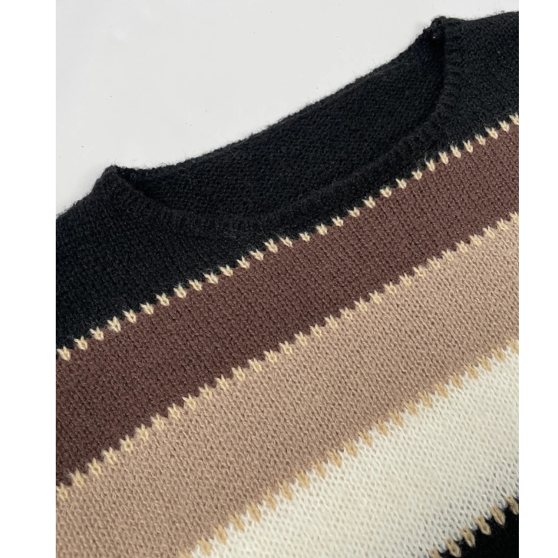 Jenifer® | Bequemer Pullover mit breiten Streifen, modischer Pullover