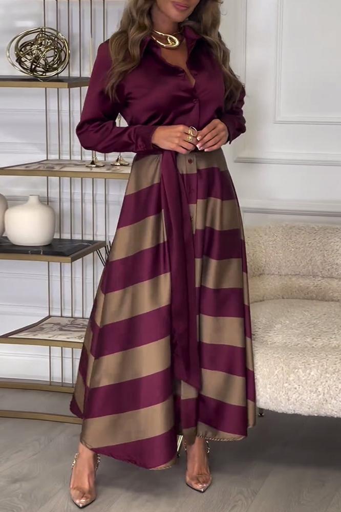 Tamara® | Gestreiftes Maxikleid mit schickem Look