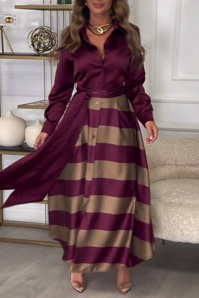 Tamara® | Gestreiftes Maxikleid mit schickem Look