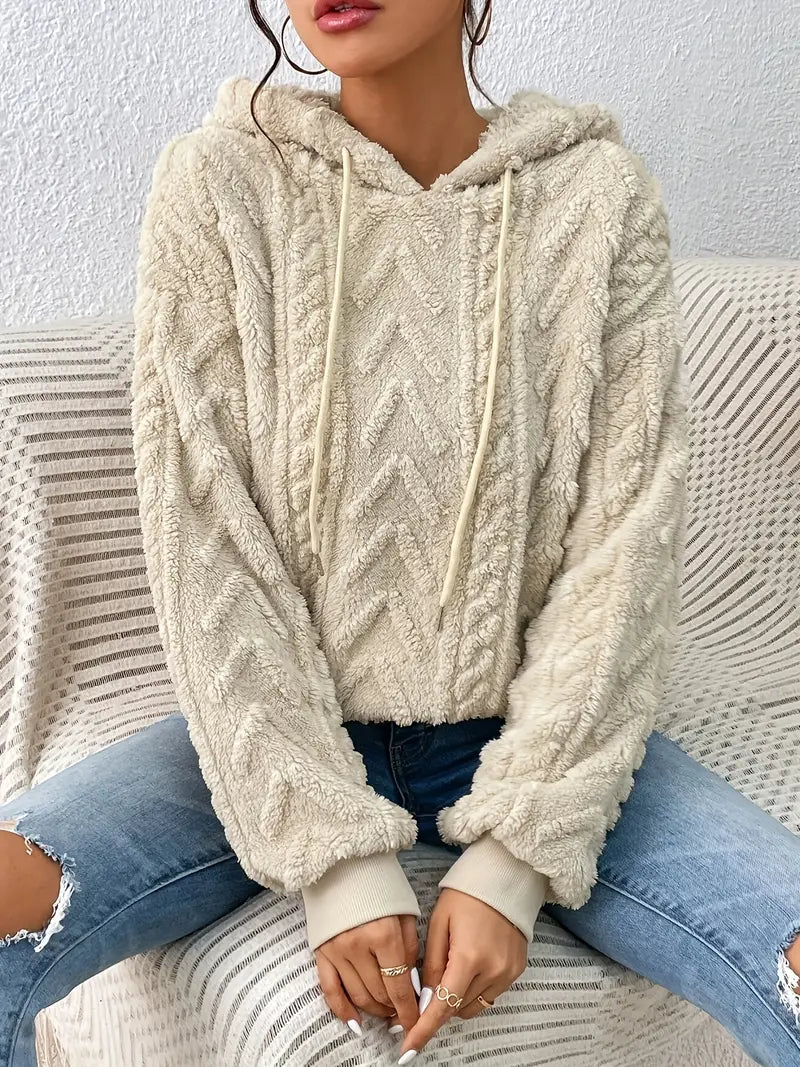 Manuela® | Stylischer Kapuzenpullover aus weichem Teddyfleece für Damen