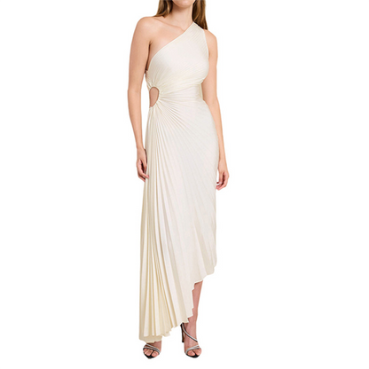 Aurora - Asymmetrisches One-Shoulder-Plisseekleid