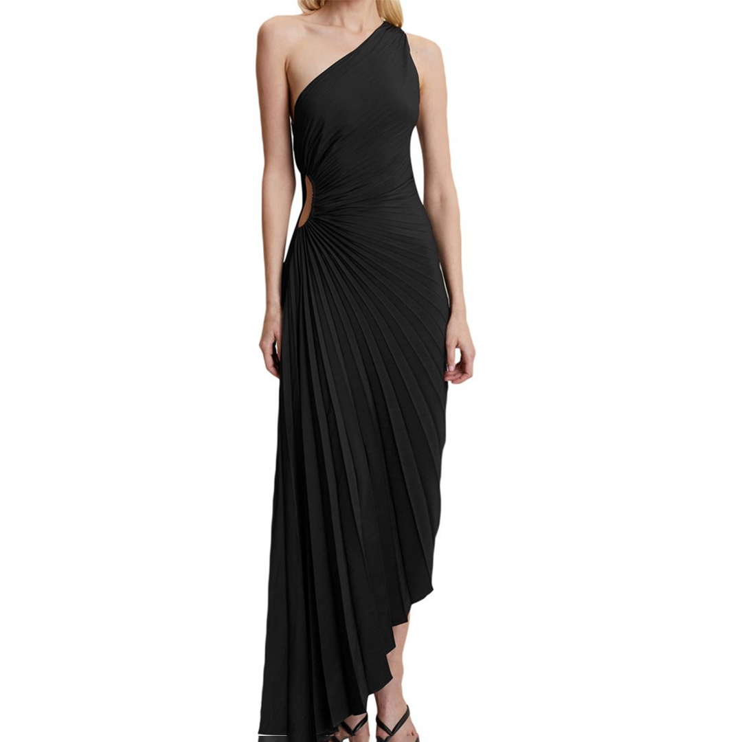 Aurora - Asymmetrisches One-Shoulder-Plisseekleid