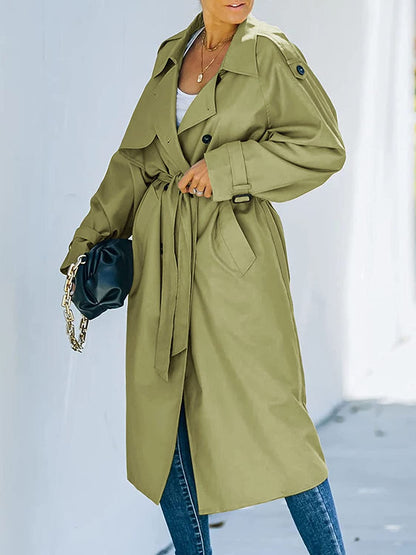 Ludovika® | Damenmantel – Klassischer zweireihiger Trenchcoat für Damen