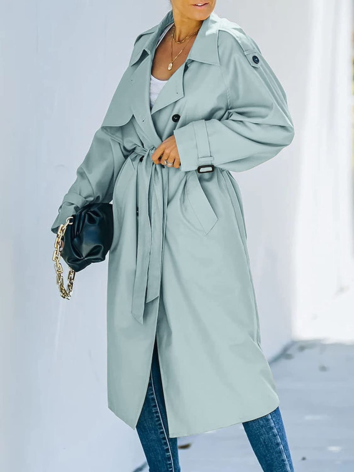 Ludovika® | Damenmantel – Klassischer zweireihiger Trenchcoat für Damen