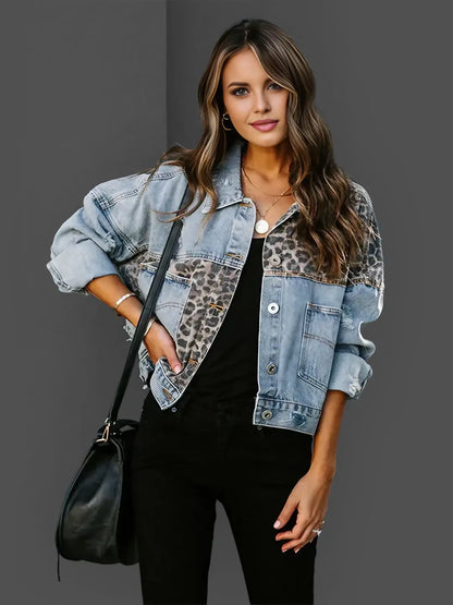 Bille® | Leoparden-Jeansjacke