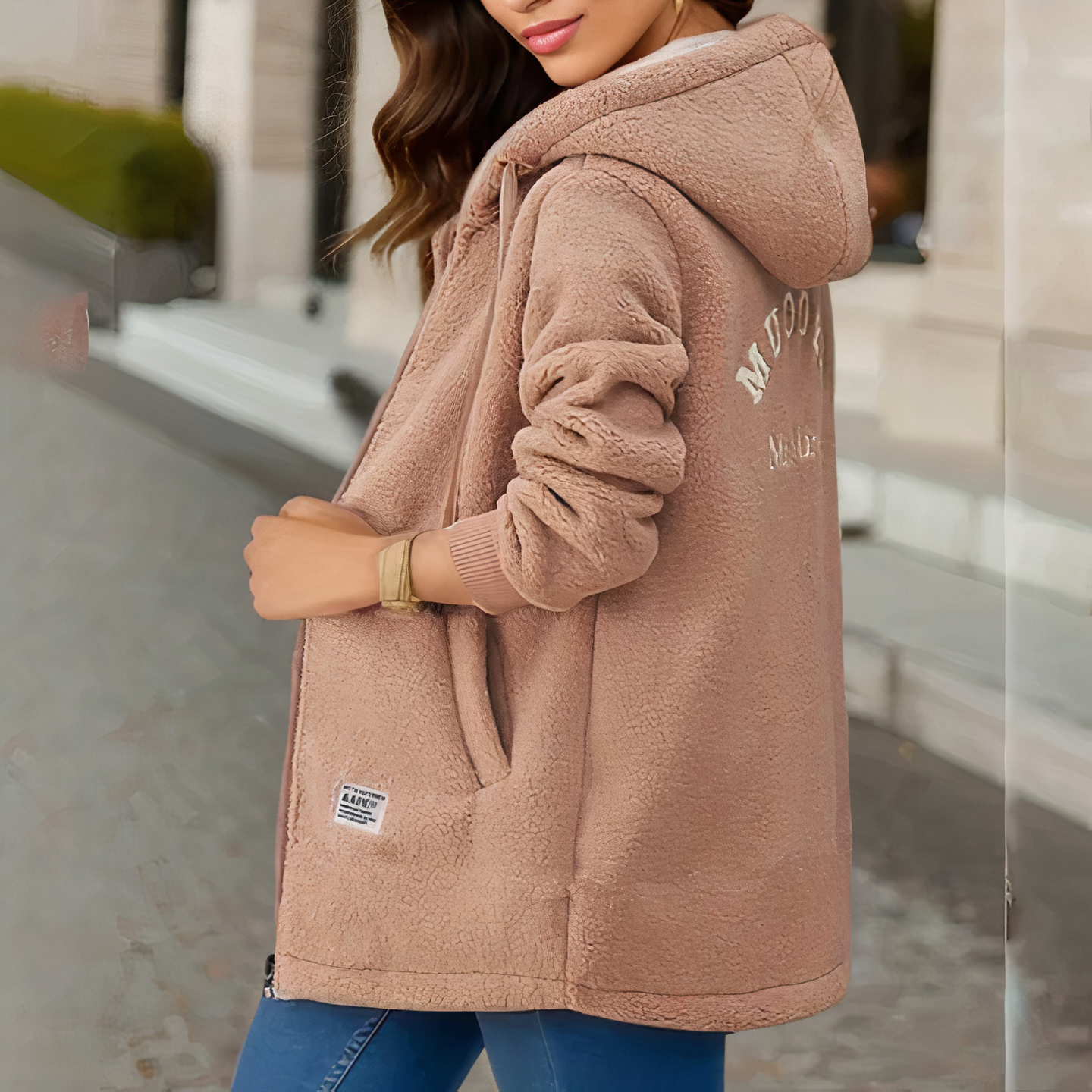 Gislinde® | Fleecejacke mit Kapuze