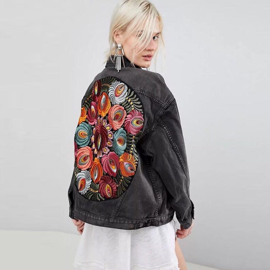 Solveig® | Bohemian Jean Streetwear-Jacke