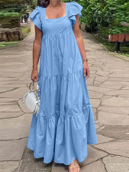 Bettina - Sommerliches Kleid mit Rüschensaum