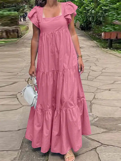 Bettina - Sommerliches Kleid mit Rüschensaum