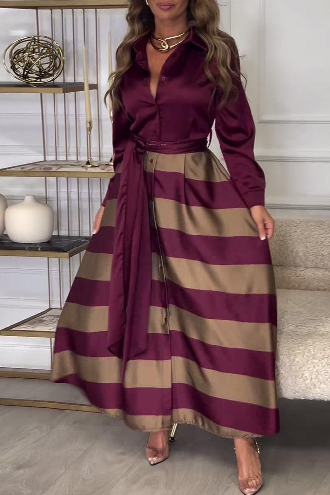 Tamara® | Gestreiftes Maxikleid mit schickem Look