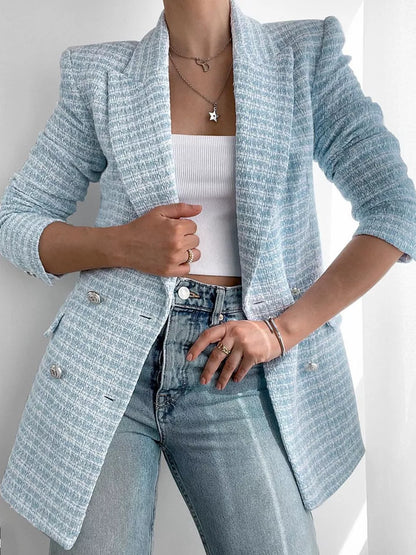 Evaline® | Modisch geschnittener Damenblazer in Hellblau