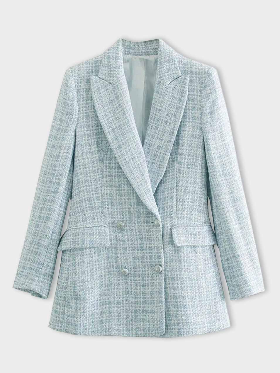 Evaline® | Modisch geschnittener Damenblazer in Hellblau